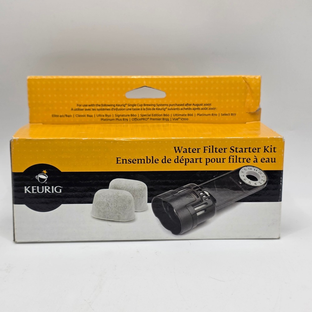 Keurig Water Filter Starter Kit New Open Box Holder 2 Cartridges Coffee